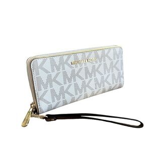 Michael Kors Signature Logo Zip Around Wallet Wristlet NWOT